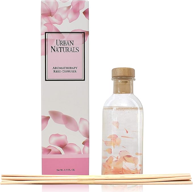 Urban Naturals Moonlit Petals Reed Diffuser Oil Set | Magnolias, Peonies, Daisies, Honeysuckle, Pear & Rosewood | Great Gift Idea for Mom, Grandma, Aunt, Wife or Sister