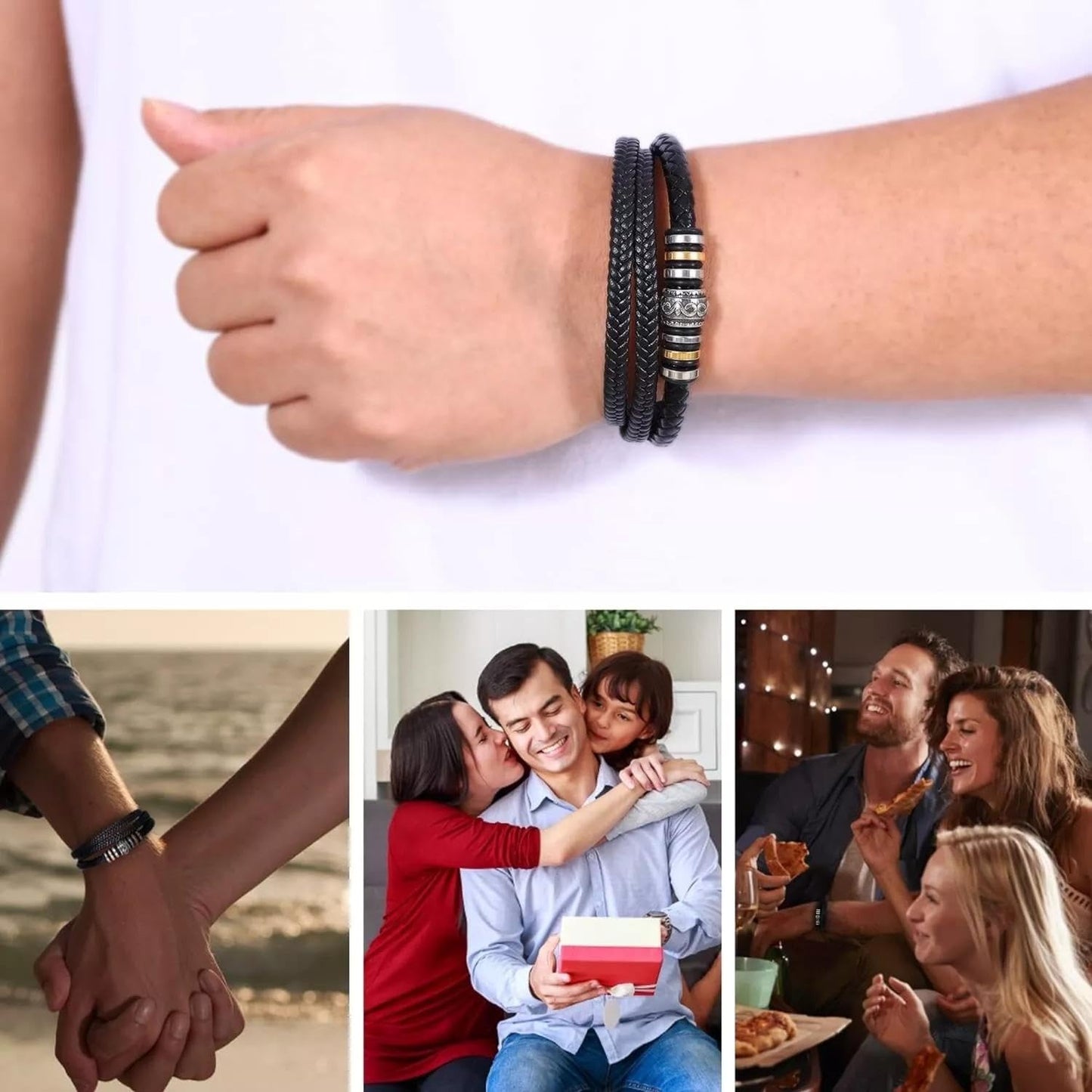 Xukaenus Brother Bracelet From Sister With Message Card And Gift Box, To My Brother Love You Forever Bracelets, Brothers Bracelets For Men, Meaningful Gifts For Him Birthday Christmas