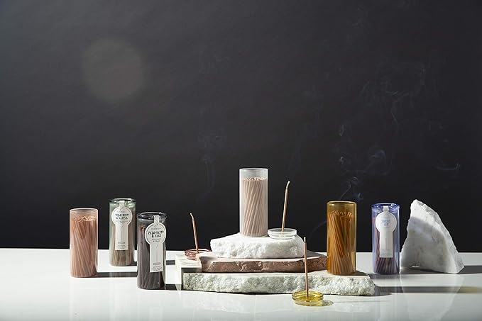 Paddywax Candles Haze Collection Incense Sticks in Glass Jar, 100-Piece, Cotton & Teak