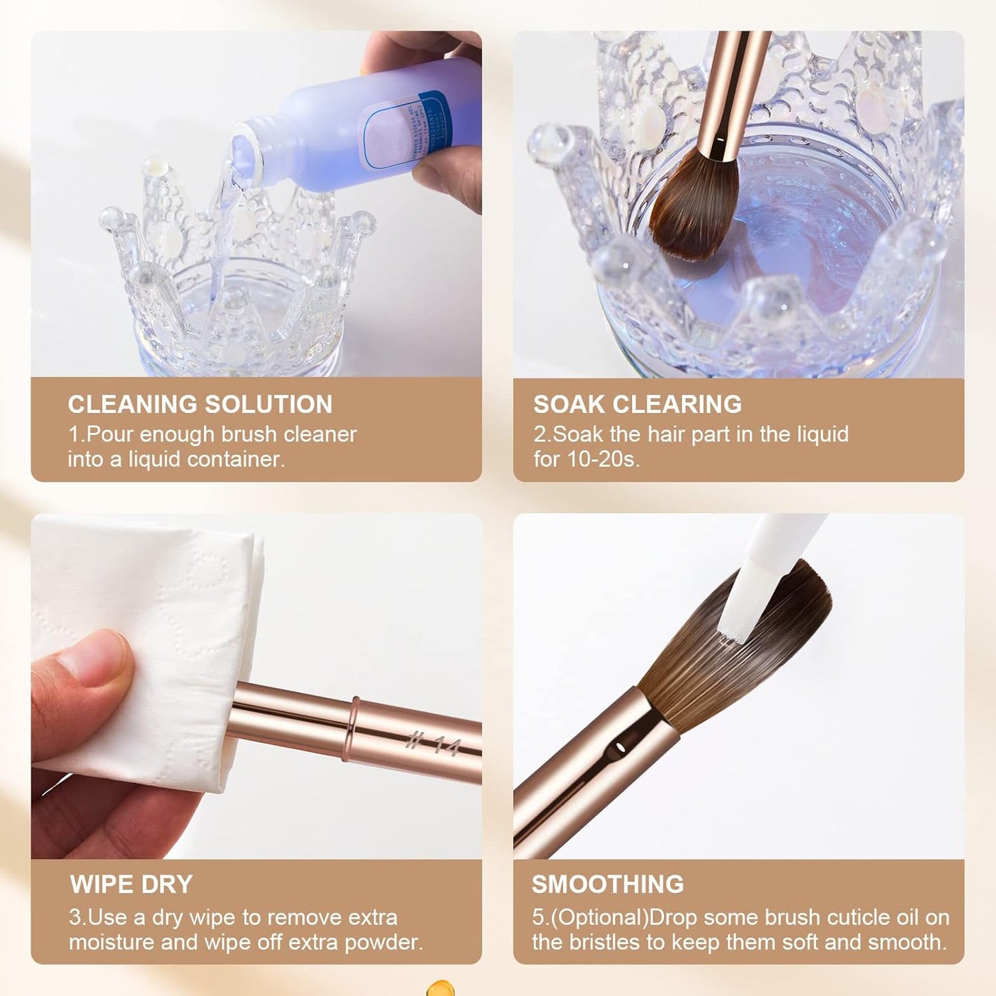 Acrylic Nail Brush Size 12,KEMEISI 100% Pure Kolinsky Nail Art Brushes Sturdy Handle Oval Shaped Acrylic Powder Nail Design Tools for Professional Manicure DIY Home Salon (Gold)