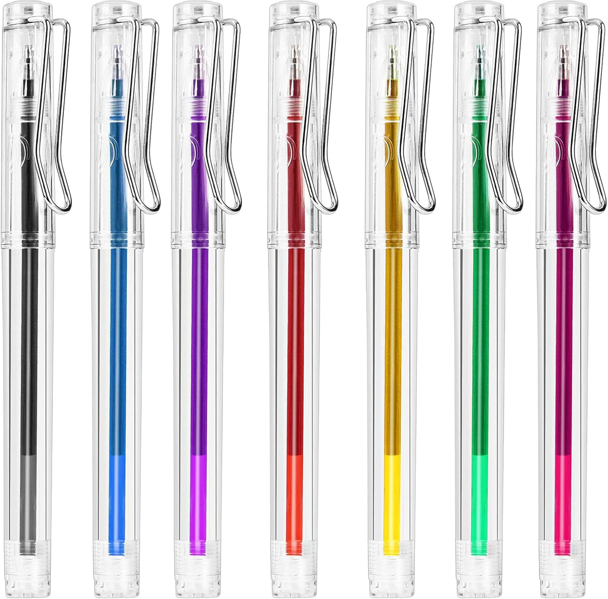 7 Colors Water Erasable Marking Pens, Washable Fabric Marker,7 Pack with 14 Refills