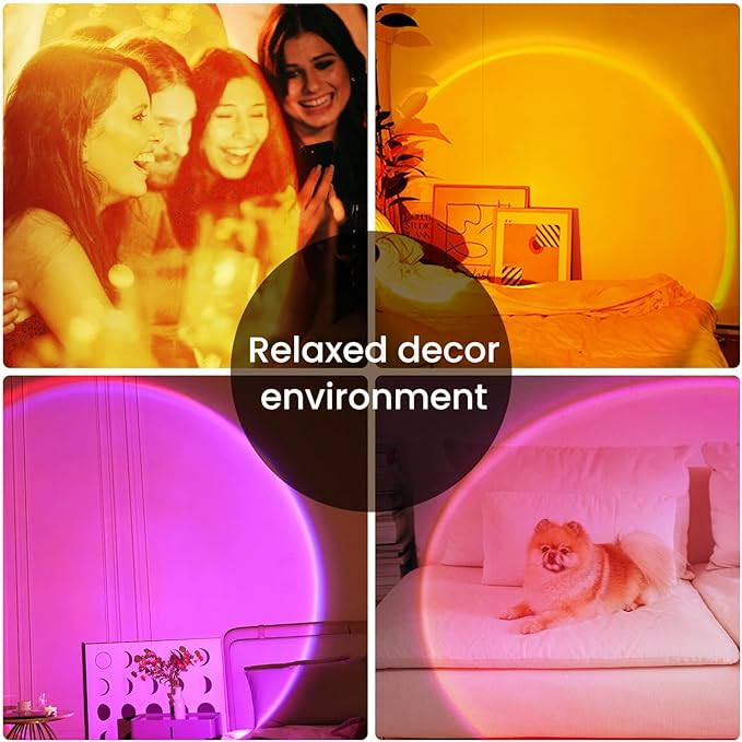 Sunset Lamp Projector with APP Control Multicolor Changing Led Lights