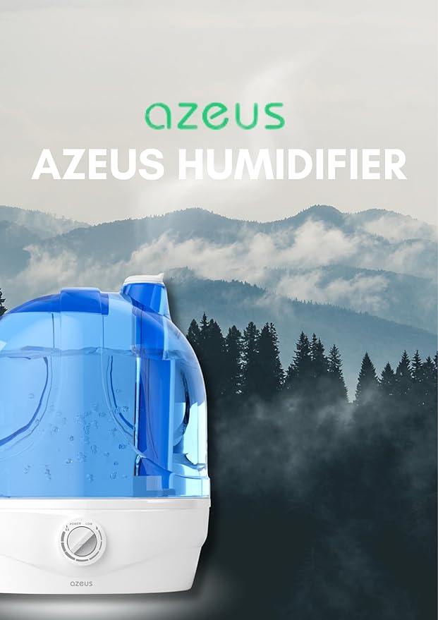AZEUS Updated Humidifier Series (White, 1.8L)