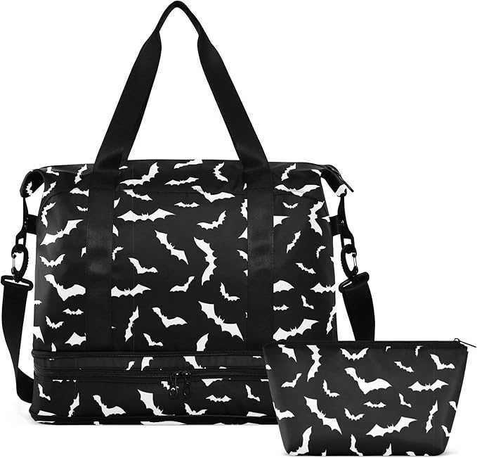 Women's Weekender Duffle Bag for Travel and Gym with Toiletry and Shoes Compartment