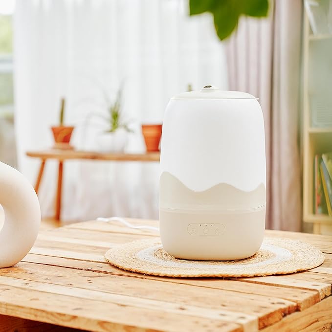 Babymoov Wave 3-in-1 Baby Humidifier, Easy Cleaning, Top Fill, XL Capacity for Large Bedroom and Nursery, Night Light & Essential Oil Diffuser (Baby Registry Essential)
