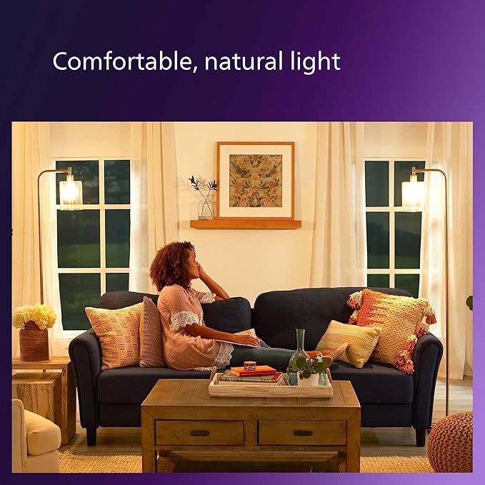PHILIPS LED 40W A19 8-Pack Ultra Definition Daylight (5000K) 450 Lumen (5W = 40W) Dimmable Frosted Flicker-Free Light Bulbs