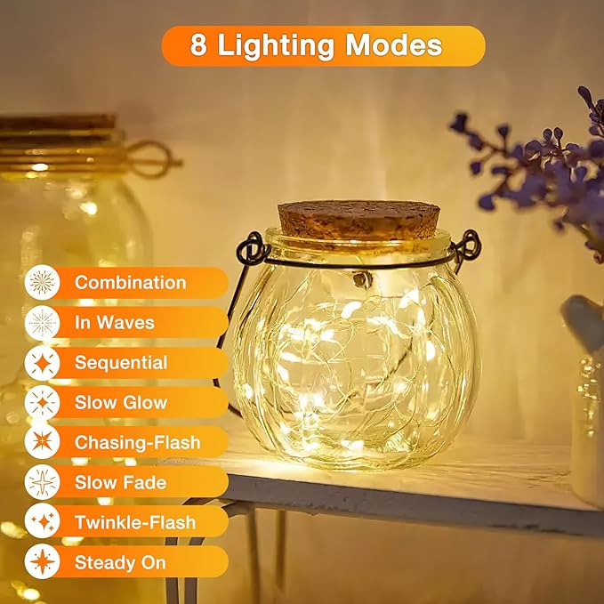 Fairy Lights Plug in, 100 Led with Remote 32Ft, Long Twinkle Light Waterproof String Light Camping Lights, 3 Timer 8 Modes, for Bedroom Wreath Party Window Wedding Decoration