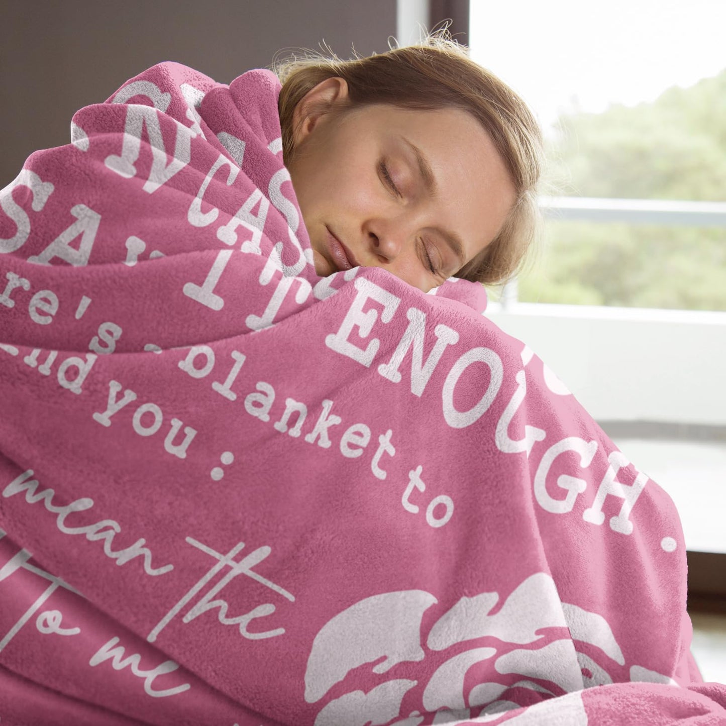 Afterprints Romantic Gifts for Her, I Love You Blanket, Anniversary, Birthday Gifts for Women, Girlfriend, Wife, Soft Throw Blanket with Rose Print 50” x 60''
