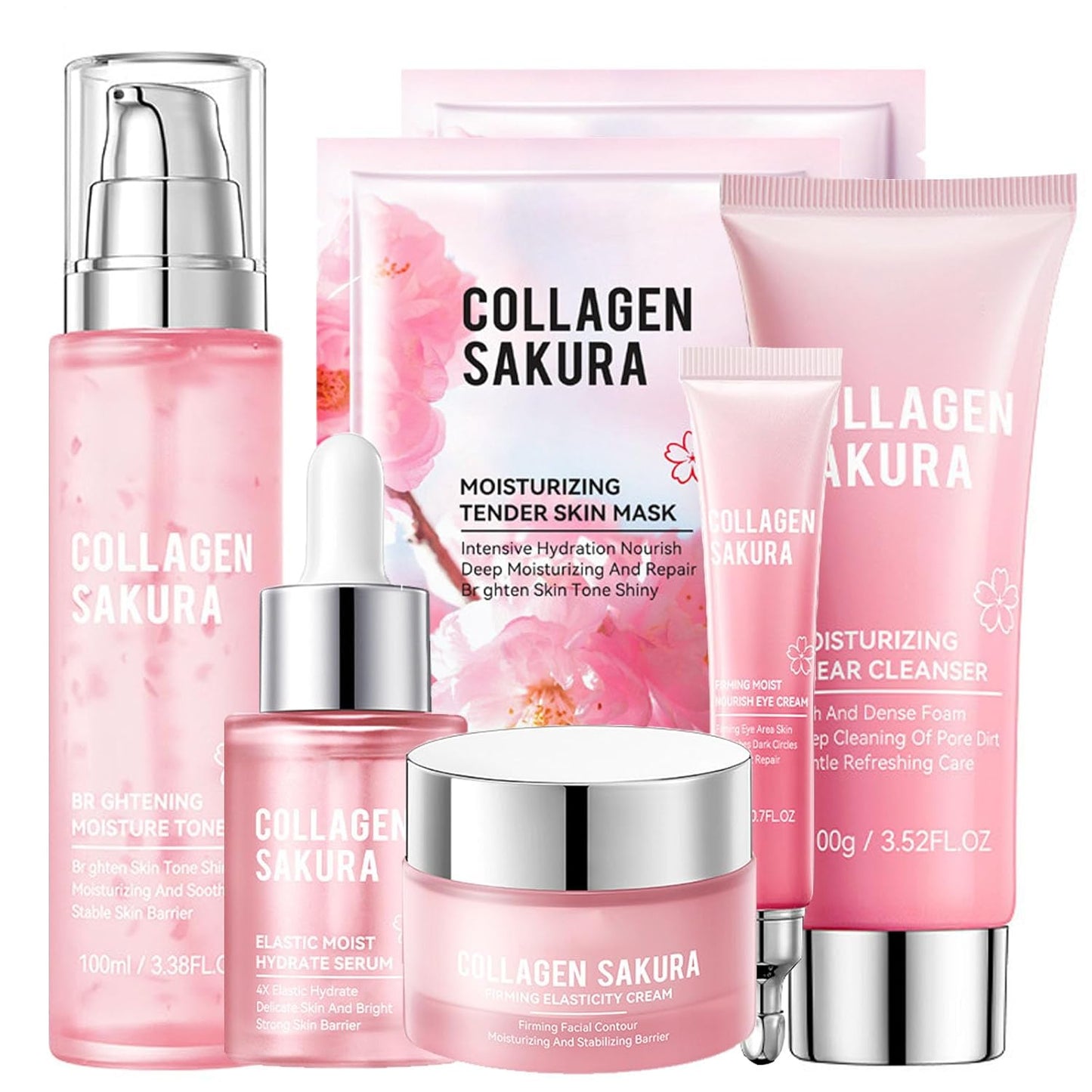 sakura skin routine kit for women - facial skin care sets & kits - skin care bundle - Moisturizing, â firming skin, â deep cleaning