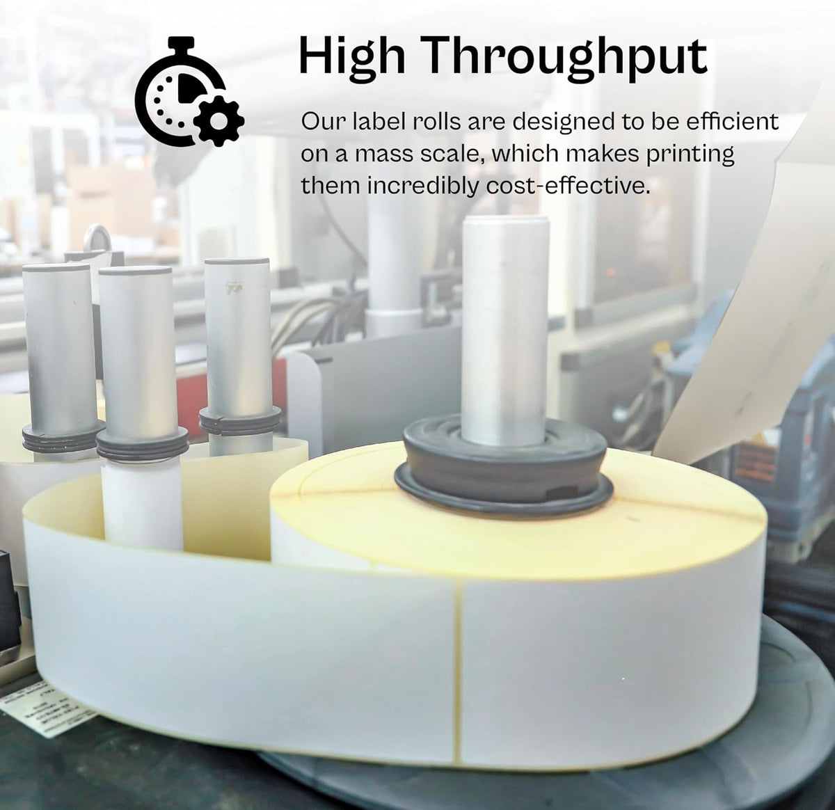 PSBM Thermal Transfer Labels, 3x5 Inch, 4 Rolls, 1190 Labels/Roll, 3 Inch Core, Perforated, Must Have Thermal Ribbon (Not Included)