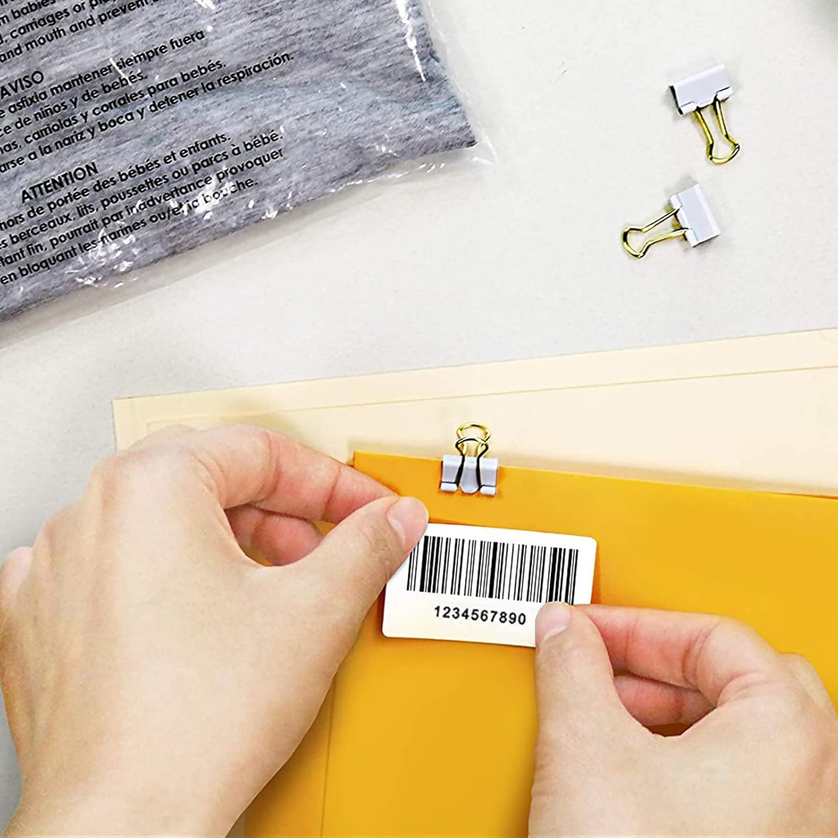 3-Proof 2"x1" Direct Thermal Barcode Labels Rolls for Zebra LP2824 ZD411 ZD410 ZD421 ZD420 GK420D, 12 Rolls 15600 Pcs Waterproof Return Address Label Used with Rollo MUNBYN Desktop Printer