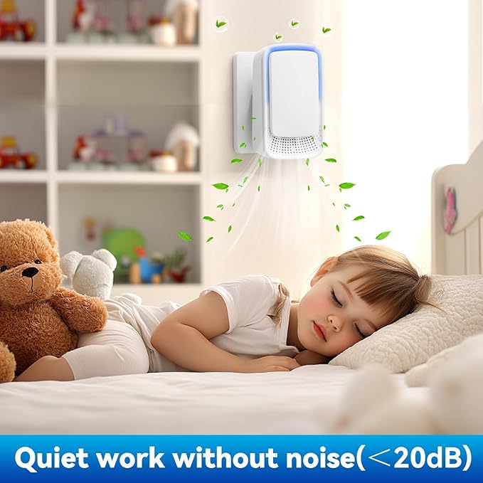 Plug In Air purifier for Home,Negative Ion Air Ionizers Quiet Air Freshener for Bedroom,Office,Kitchen,Mini Portable Ionizer Air Purifiers for Small Space(4)