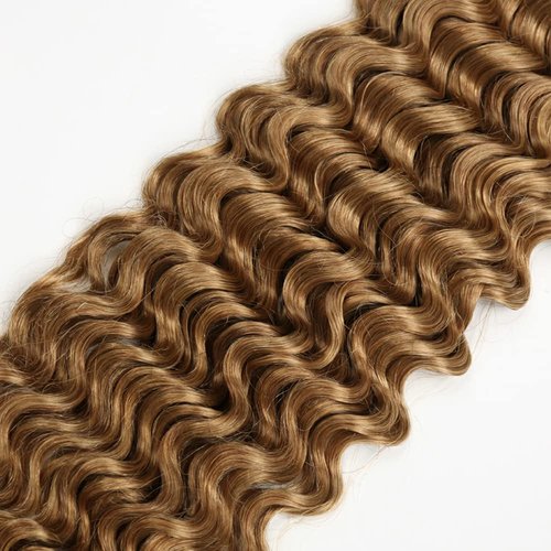 Giginger Brazilian Human Hair Bundles 16 18 20 Inch Honey Brown 27 Color Deep Wave Bundles Human Hair Unprocessed Virgin Quick Weave Hair for Black Women