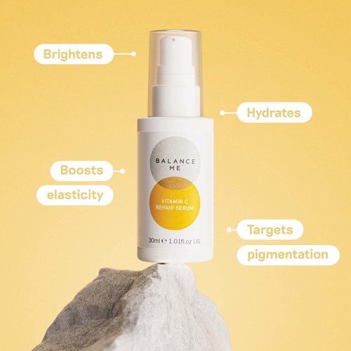 Balance Me Plump + Brighten Skin Care Set, Includes Vitamin C Repair Serum & Collagen Boost, Ultimate Holiday Skincare Gift Set for Women