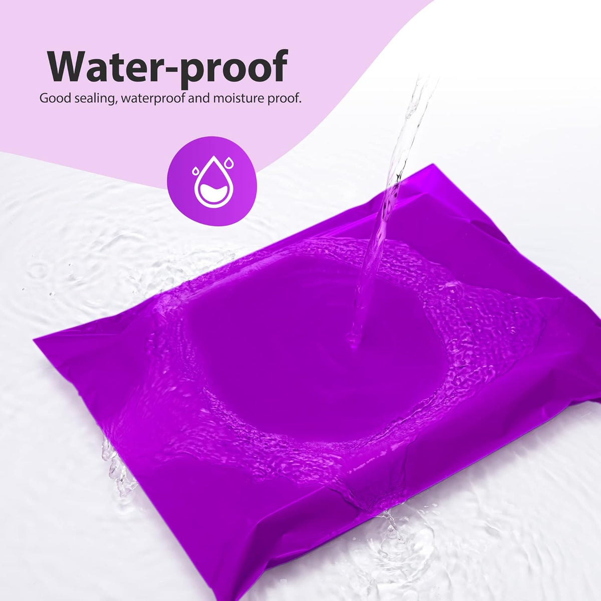 Fuxury Poly Mailers 12x15.5 Inch 500 Pcs, Bulk Shipping Bags for Clothing, Strong Adhesive Shipping Envelopes for Small Business Suppliers,Waterproof Mailers Poly Bags Mailing Envelopes Purple