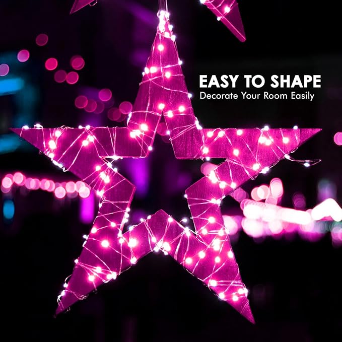 Bexdir 12 Pack Fairy Lights Battery Operated String Lights，7FT 20LED Waterproof Silver Wire Christmas Lights Outdoor,Firefly Mini Lights for Bedroom Party Birthday Wedding Home Decor