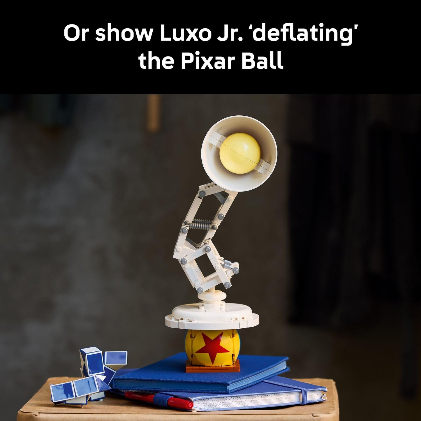 LEGO Ideas Disney Pixar Luxo Jr. - Room Decor and Building Set for Adults - Office and Desk Decor - Birthday Gifts for Women & Men - Brick-Built Lamp DIY Kit - 21357