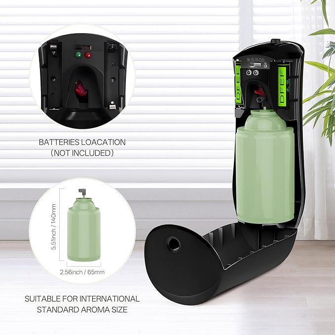 6 PACK Automatic Air Freshener Spray Dispenser Free Standing Wall Mounted for Homes, Bedrooms, Bathrooms, Offices, Hotels