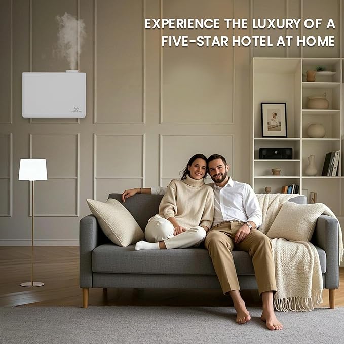 Waterless Diffuser HVAC Aromatherapy Machine, Long Lasting Aroma 800ml Home Luxury Scent Diffusers, 4000 Sq.Ft Coverage, APP & Button Control, Cold Air Diffusion for Home Hotel Mall Office