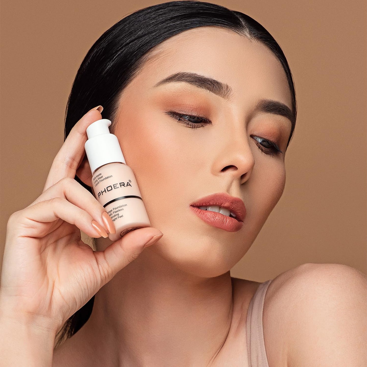 PHOERA Foundation, PHOERA Matte Liquid Foundation,PHOERA Makeup for Women, PHOERA Foundation Full Coverage Concealer, 30ml 24HR Matte Oil Control Concealer (103+104/Warm peach+Buff Beige)