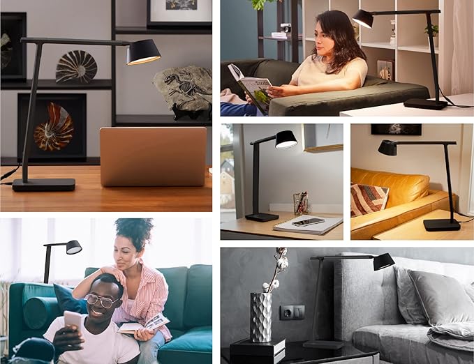 Verve Designer Desk Lamp with USB Charging Port, True White LED + 16M RGB Colors