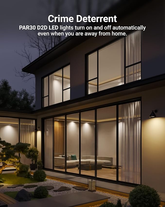 Sunco 4 Pack PAR30 LED Dusk to Dawn Light Bulbs, 850 Lumens, 11W, 2700K Soft White, Non-Dimmable, E26, Wet Rated Outdoor Flood Light Bulb with Photocell Sensor, for Porch, Patio, Backyard, UL