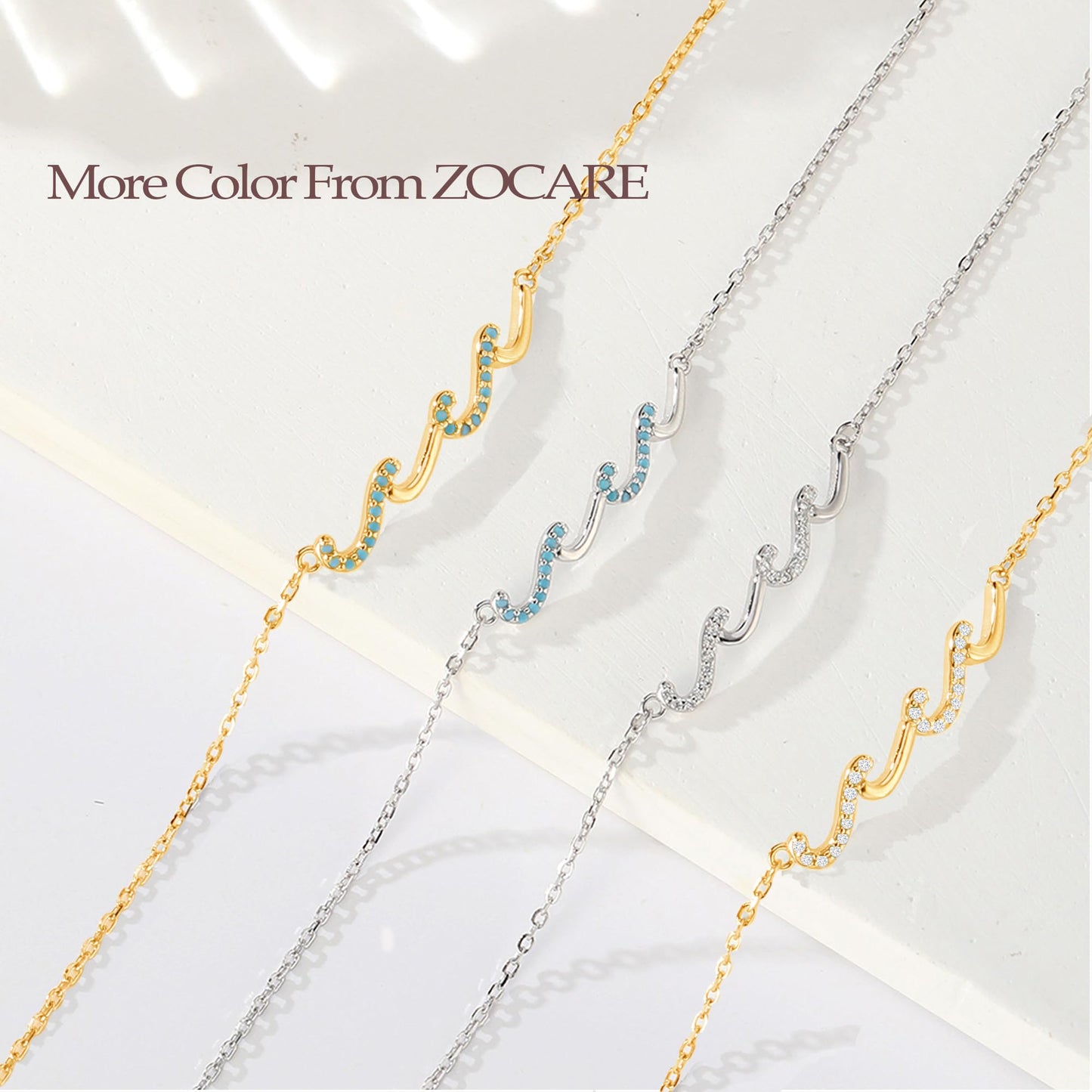zocare Sister Birthday Gifts,Sterling Silver Wave Bracelet for Women with Gift Card, Sister Gifts from Sisters,Meaningful Sisters Bracelet for Chrismas,Anniversary,Thank's Giving