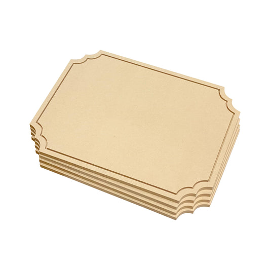 4 Pack Unfinished Wooden Floating Plaques 12"x16""-0.41 Inch Thick MDF Wood Surface Sign Wood Blank Canvas for DIY Arts and Crafts Projects（Clipped Corner Rectangle）"