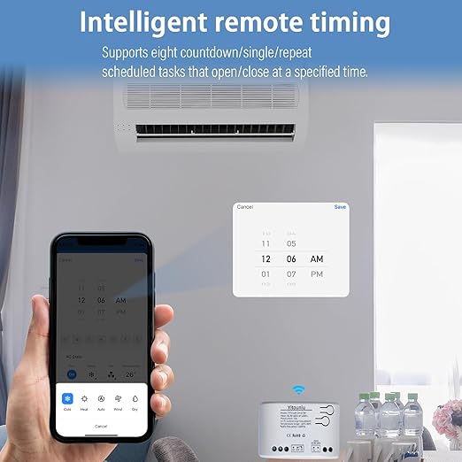 Tuya WiFi Intelligent Temperature Sensor | 85-250V Dry Contact Relay | Monitoring Intelligent Module | Device Sharing | Compatible with Alexa Google