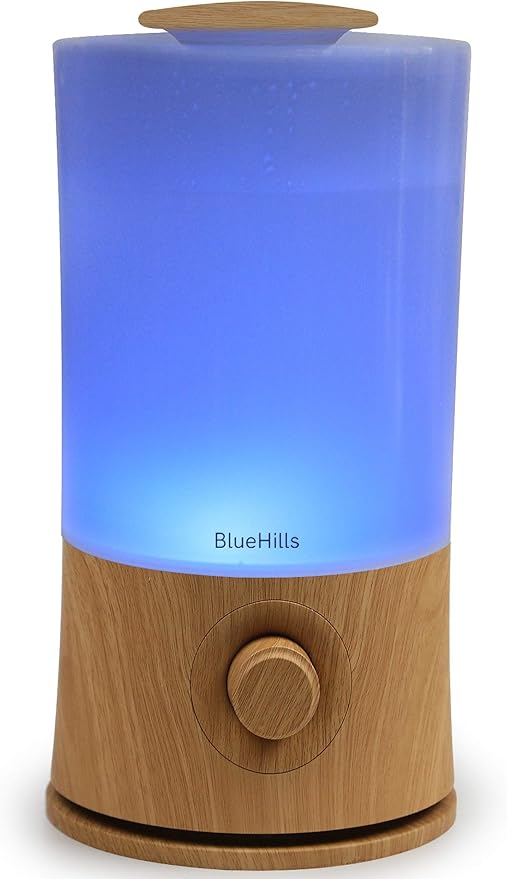 BlueHills Premium Large 2000 ML, 2500 ML, and 2000 ML XL Essential Oil Diffusers Humidifier Combo Set of 3 for Large Room Home with Décor LED Lights Great Gift – Wood Grain and White Diffuser.