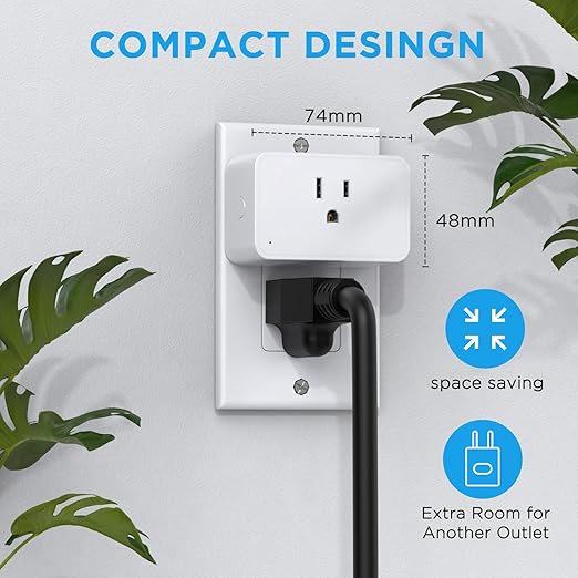 G-Homa Remote Control Outlet, Wireless Electrical Outlets Switch Plug for Household Appliances, Christmas Lights, 100FT Range, Programmable, 1875W/15A, FCC & ETL Listed (1Socket+1 Remote +1 Bracket)