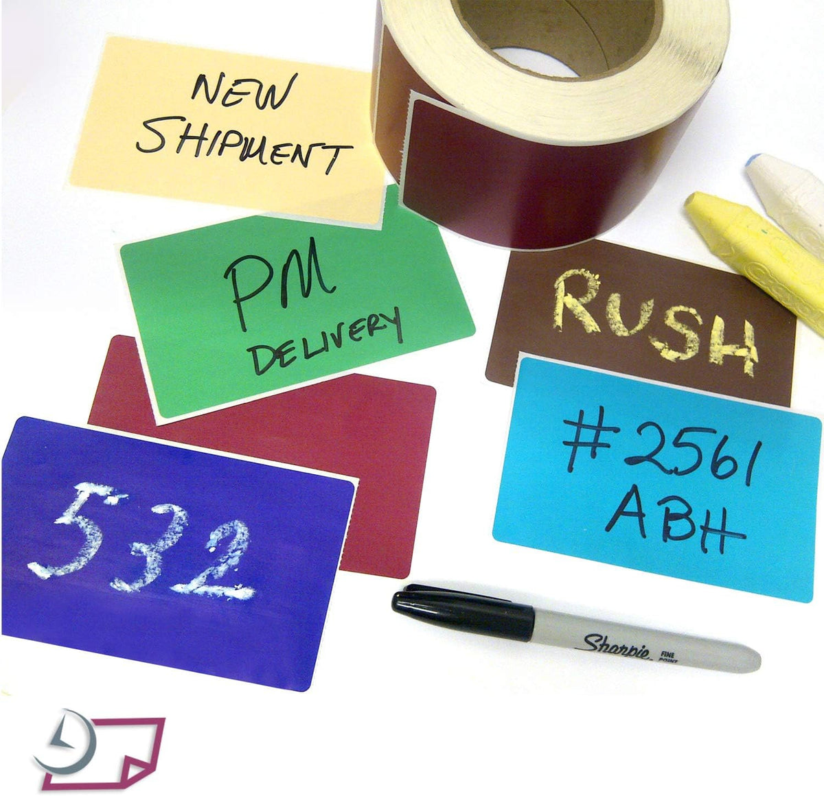 NextDayLabels 500 Rectangle Stickers (3" x 5") - Color Coding Labels Roll - Moving Labels for Boxes, Colored Inventory Stickers for Packing, Organizing, and Storage (Burgundy)