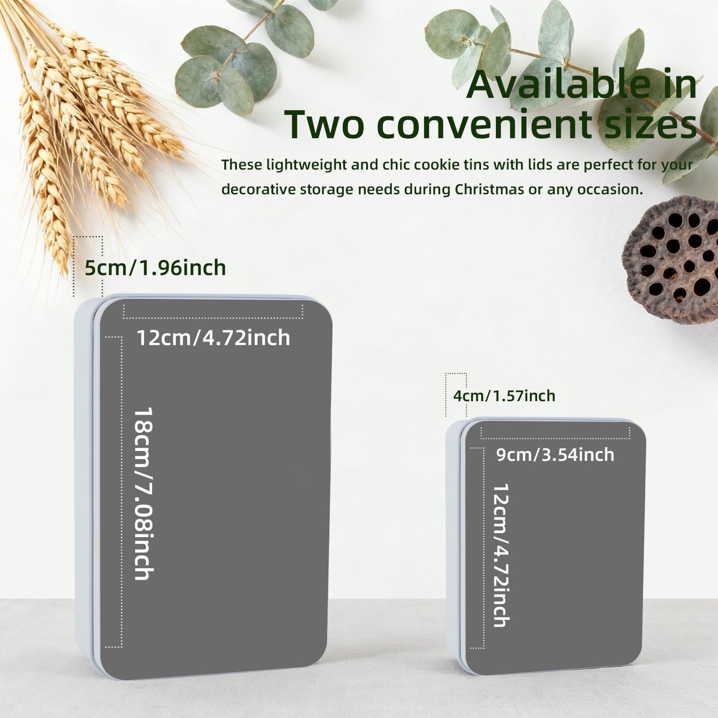 VOGDMKJG Small Metal Tins Box-4.7" x3.5""x1.6"" Rectangular Empty Storage Box With Lid Decorative Organizer Storage Tin Case For Office/Cookie/Candy/Jewelry/Photo/Letter Sleep Fox"