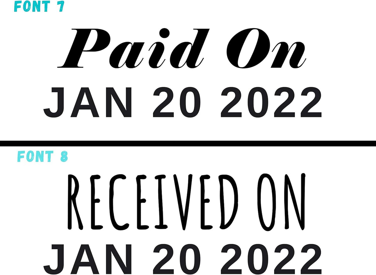 2025 Custom Date Stamp Received Paid Completed Emailed Posted Scanned Approved Date Stamp Self Inking Personalize with 1 Line Custom Text - Self Inking Business Stamper
