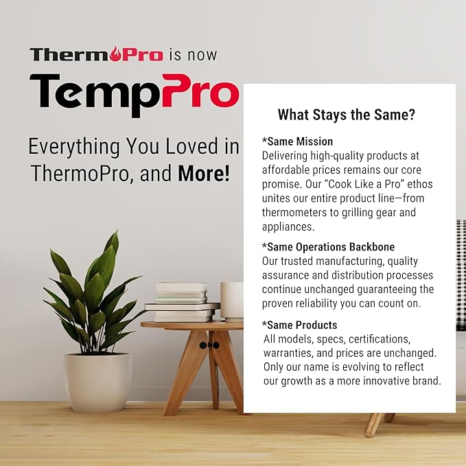 ThermoPro Indoor Outdoor Thermometer Wireless 500FT, Outside Greenhouse Thermometer with Temperature Sensor, Outdoor Thermometers for Patio Reptile House Home Baby Room Temperature Monitor