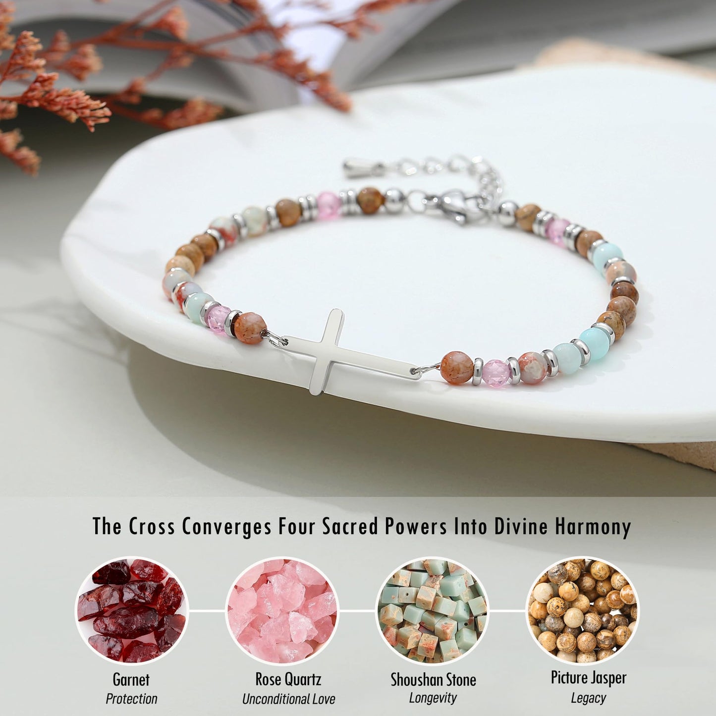 AryaHozel Birthday Gifts for Women, Cross Bracelet, Happy Birthday Decorations Womens Bday Gifts Ideas for Her Sister Friend Wife Mom Daughter 16th 21st 25th 30th 40th 50th 60th 65th Friendship