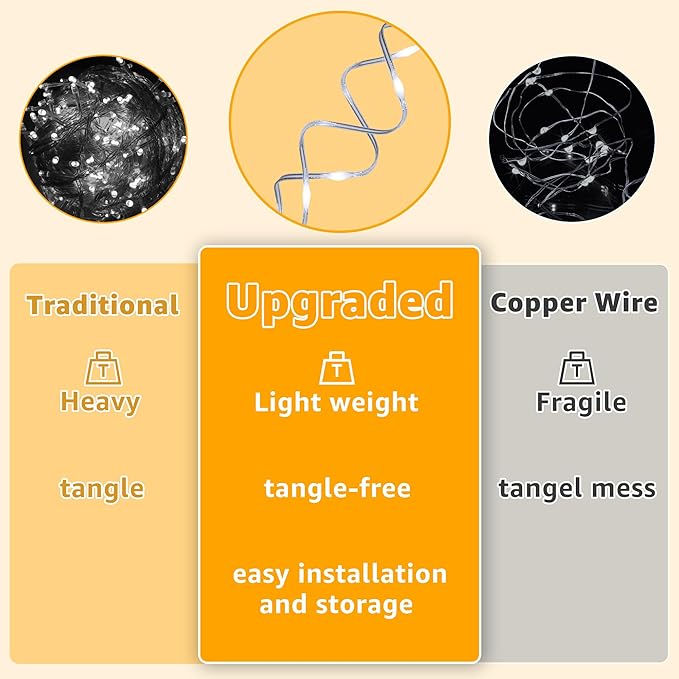 Ollny Curtain Lights 300LED 9.8ftx9.8ft, Connectable IP67 Waterproof Outdoor Curtain String Lights with Remote, Plug-in Untangle Fairy Lights with 8 Modes 3 Timers for Wall Backdrop Decor(Cool White)