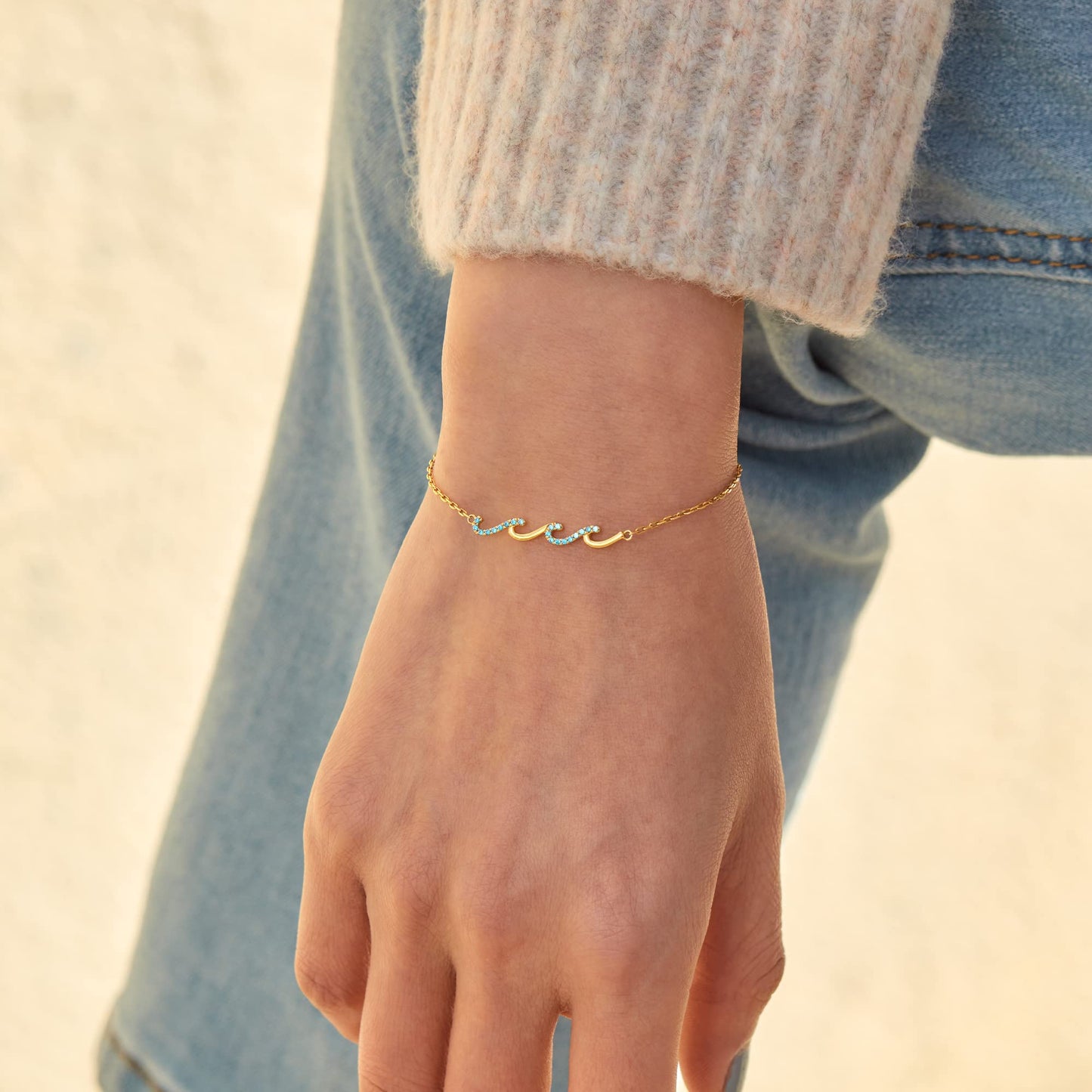 STORYJEWELLERY Sister Gifts, S925 Wave Bracelet, Sister Birthday Gifts, Unique Mothers Day Presents for Adult Sisters, Bracelet for Sisters