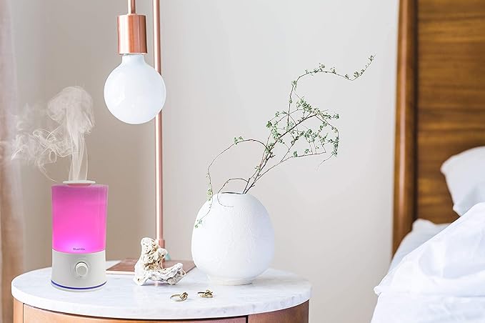 BlueHills Premium 2000 Ml and 1000 Ml Set of 2 Large Essential Oils Diffusers for Large Rooms Big Capacity Models Adjustable Cool Mist Great Gift – Value Pack of 2 White