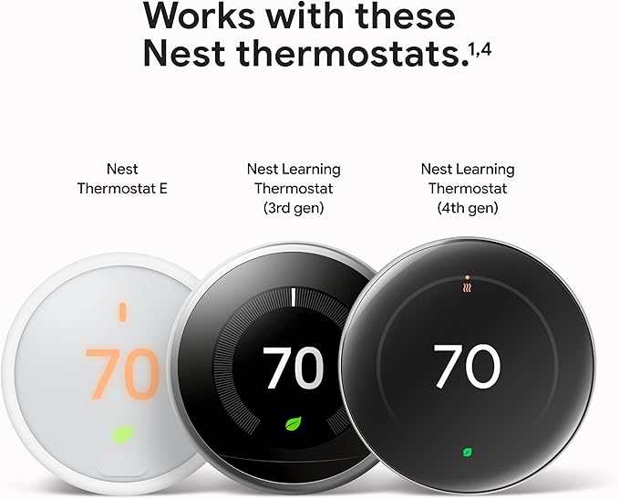 Google Nest Temperature Sensor (2nd Gen) 3 Pack - Room Comfort Sensor with Scheduling - Works with The Nest Learning Thermostat (3rd and 4th Gen) and Nest Thermostat E - Porcelain