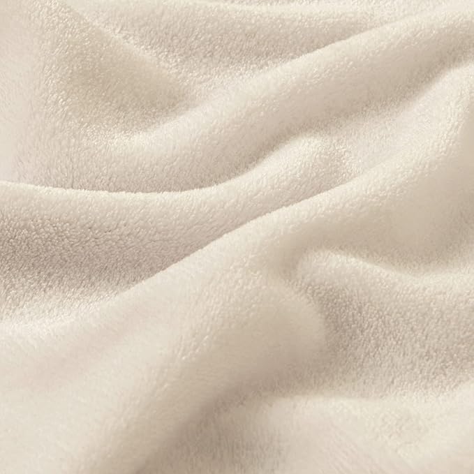 BEDELITE Fleece Blanket Twin Size Beige Throw Blankets for Couch & Bed, Luxury Plush Cozy Fuzzy Blanket 60x80 inches, Super Soft Warm Lightweight Throw Blanket for Travel Camping