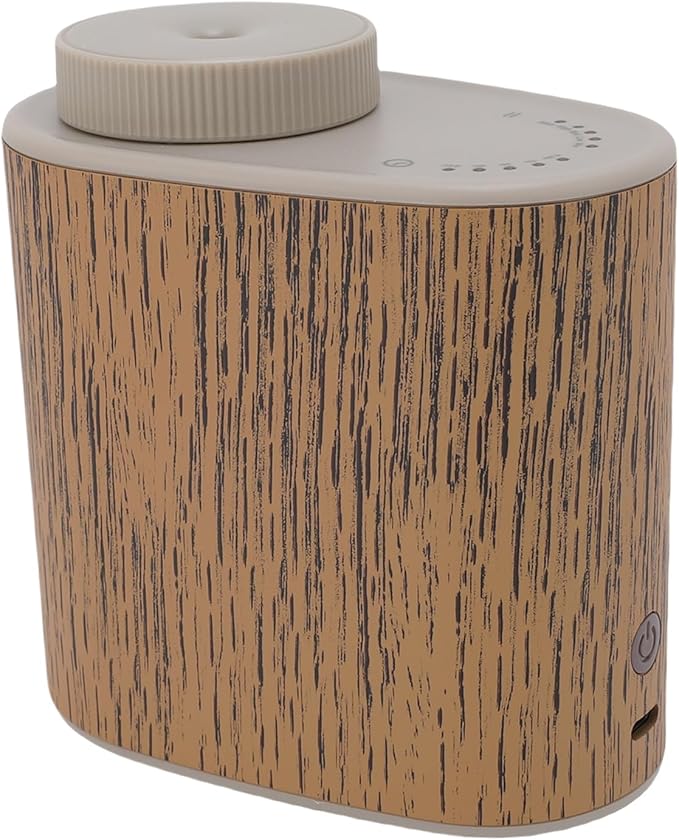 Jiawu Essential Oil Diffuser, Waterless 60ML Smart Aromatherapy Diffuser, Smart Scent Air Machine with APP Control for Bedroom, Living Room, Car, Office (Wood Grain)