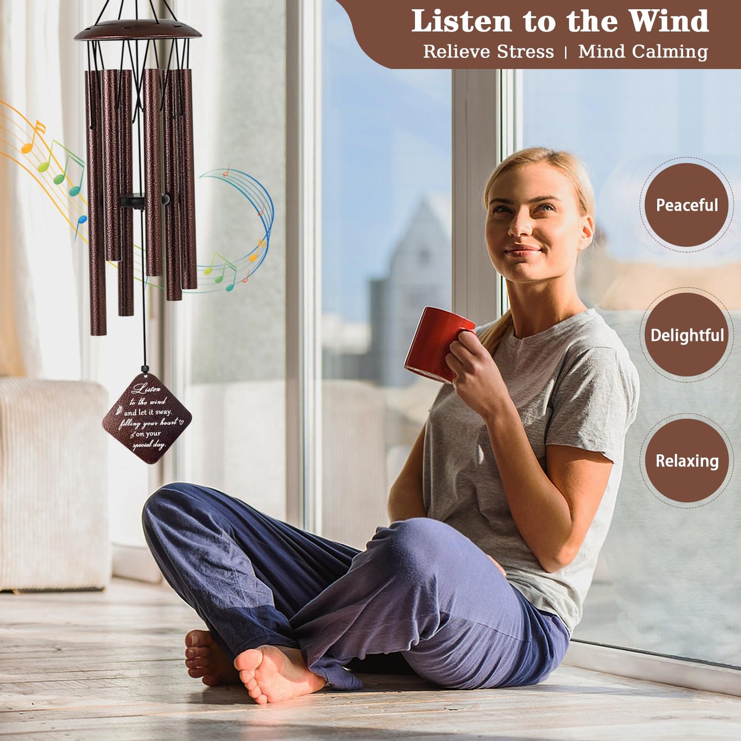 50th Birthday Gifts for Her, 32” Wind Chimes 50th Birthday Gifts, 50 Year Old Birthday Gifts for Women Mom Sister Wife Friend, Happy 50th Birthday Gifts, Unique 50th Birthday Decorations