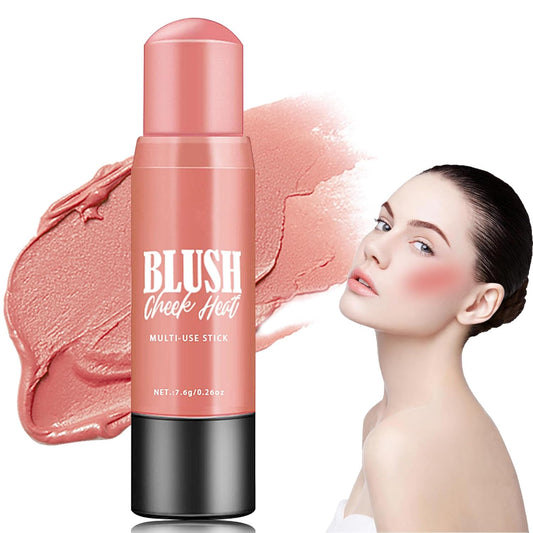 Cream Blush Stick Makeup,Blush Stick for All Skin Tones,Easy to Color,Soft Long Lasting Lightweight Blush Face Makeup Stick,Waterproof Multi Stick for Cheeks & Lip & Eyesï¼#101ï¼