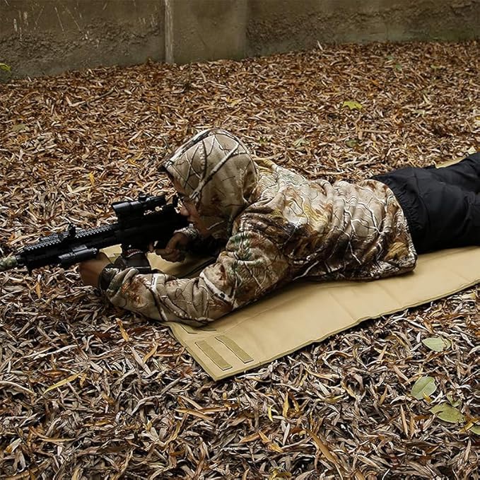 Outdoor Camping Tactical Training Shooting Mat Anti Slip Pad, Waterproof and Moisture-Proof Folding Mat Picnic Blanket Portable with Carry Strap