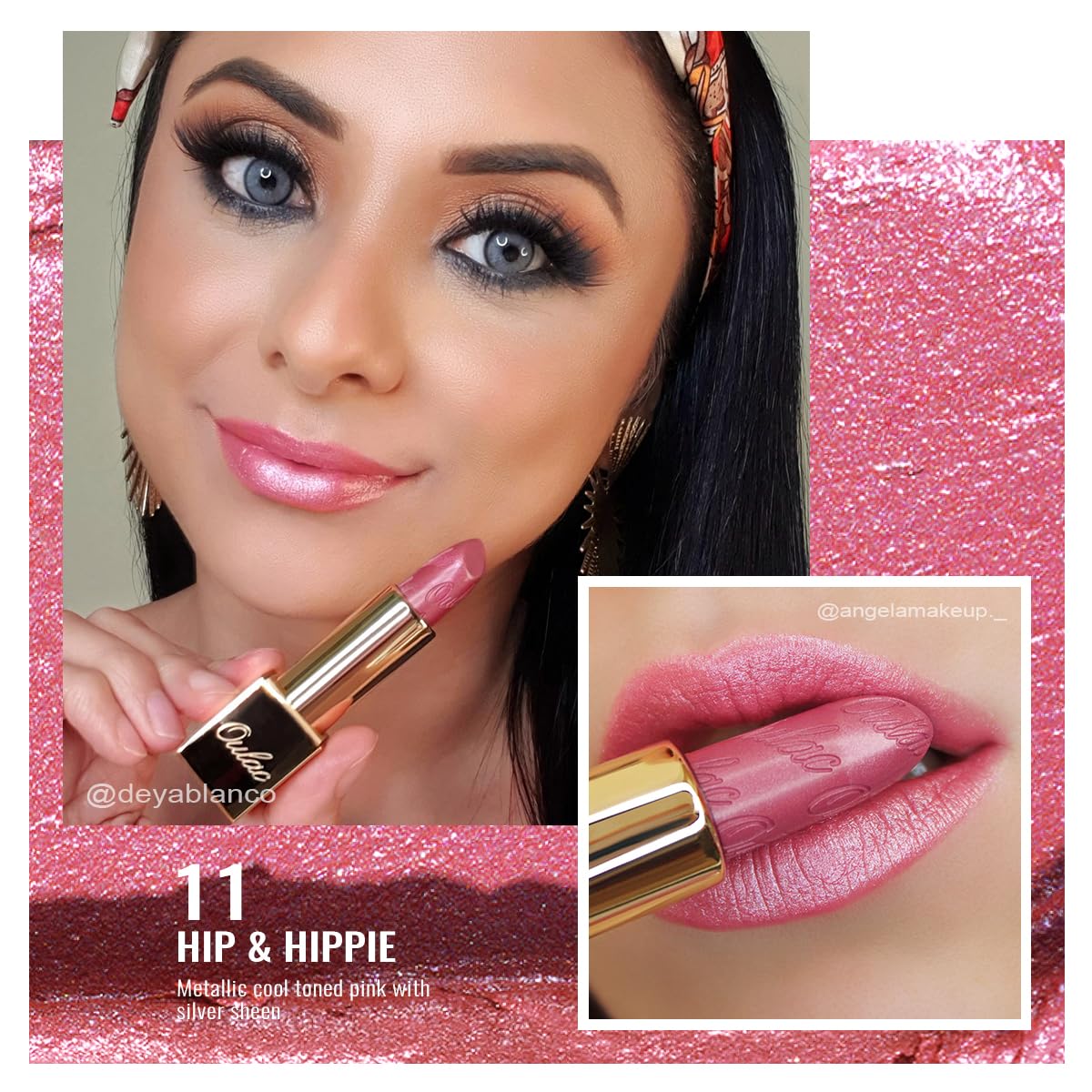 Oulac Lipstick & Lipliner Set 3PCS High Impact Lipcolor with Moisturizing Formula, Vegan Beauty, Full-Coverage Lip Color, Gift Lipstick for Women, 04+11+PG03