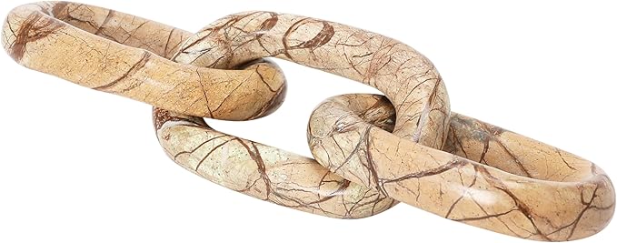 Bloomingville Decorative Marble Chain, Variegated Brown Tones
