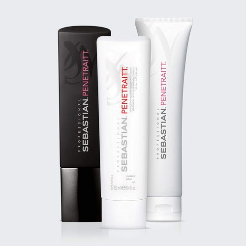 Sebastian Professional Penetraitt Strengthening and Repair Shampoo and Conditioner, For Deep Repair, Liter Set