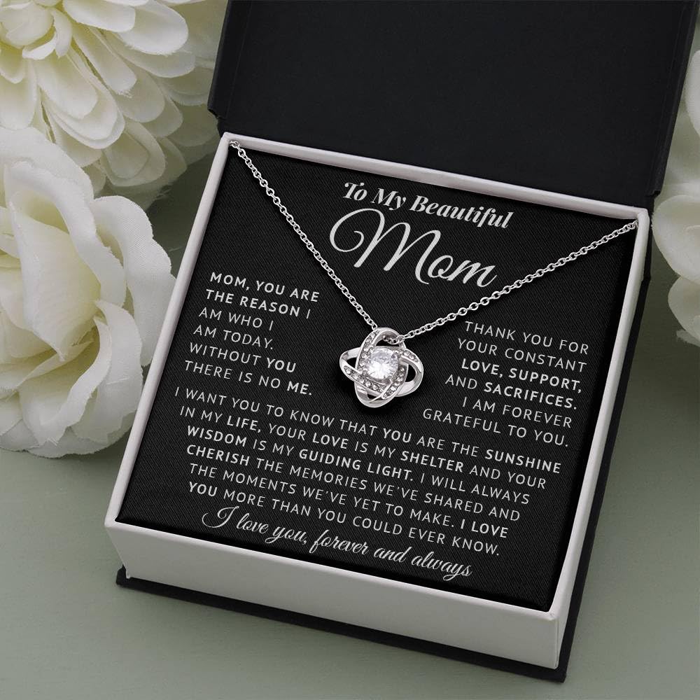 To My Mom Necklace Gifts Meaningful Gift to Mom from Son Without You There Is No Me – I Love You Necklace, Sentimental Mother's Day Gift for Mom from Son, Unique Moms Birthday Gift Ideas#3