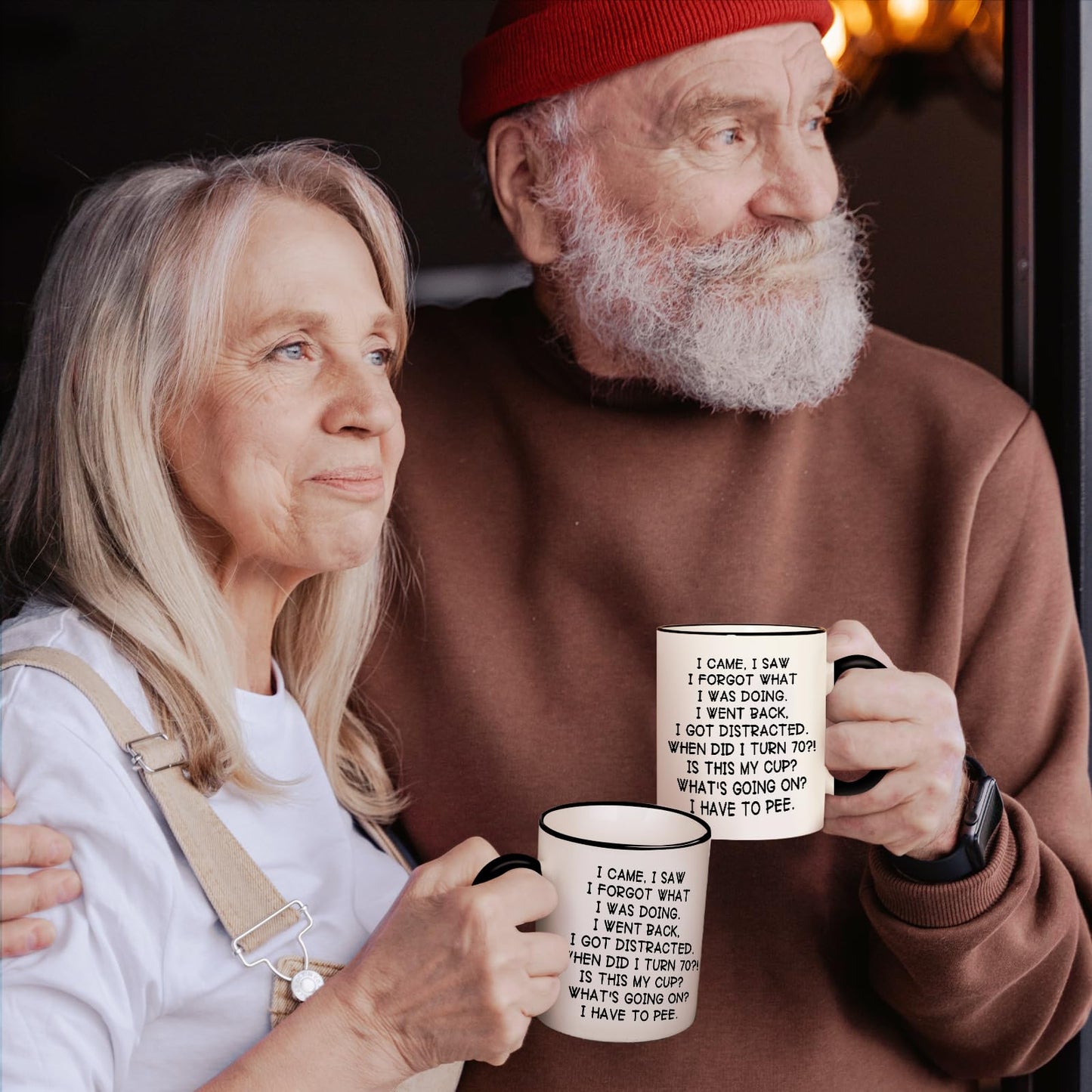 Shqiueos Funny 70th Birthday Gifts for Women Men Mug 11oz, 70 Year Old Birthday Gifts for Her Him, Happy 70th Bday Gift Idea for Mom Dad Grandpa Grandma, 1955 Birthday Gift Decorations Coffee Cup